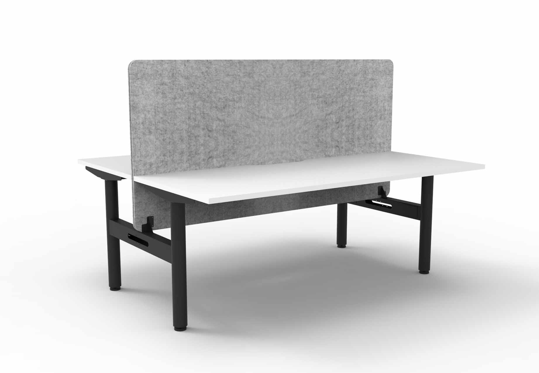 Halo Static Fixed Height Double Sided Workstation - with Eco Screen